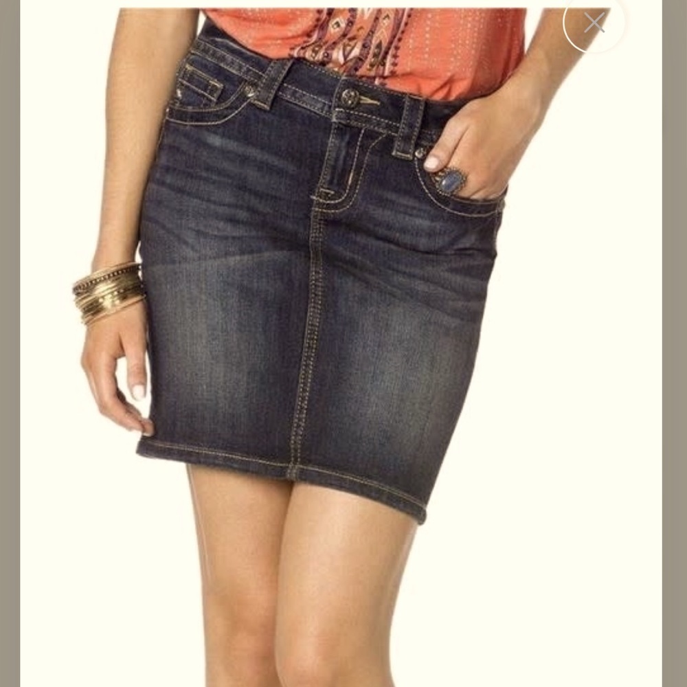 Miss Me High Rise Denim Skirt
